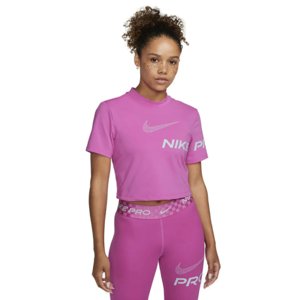 Dámske tréningové tričko s krátkym rukávom NIKE PRO-W NP DF GRX SS CROP TOP-Pink