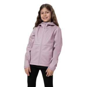 Dievčenská turistická softshellová bunda 4F JUNIOR-SOFTSHELL JACKET F042-52S-LIGHT VIOLET