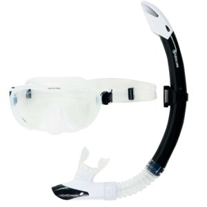 Potápačský/šnorchlovací set AQUALUNG-COMBO NABUL TRANSPARENT WHITE