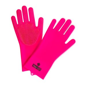 Nástroj na údržbu bicykla MUC-OFF-Deep Scruber Gloves Pink M