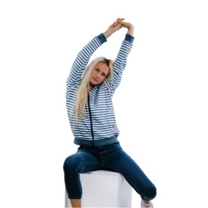 Dámska mikina so zipsom AUTHORITY-H-STRP W navy