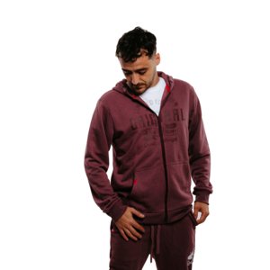 Pánska mikina so zipsom AUTHORITY-H-ORIGINALS bordo