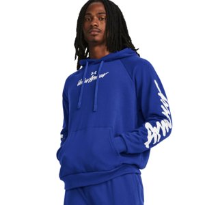 Pánska zateplená mikina s kapucňou UNDER ARMOUR-UA Rival Fleece Graphic HD-BLU