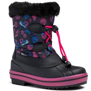 Dievčenské vysoké zimné topánky WOJTYLKO-Amalebra black