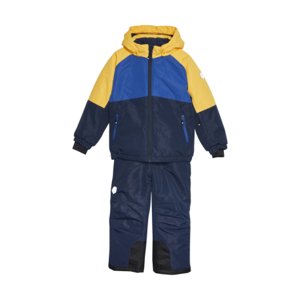 Chlapčenský set lyžiarskej bundy s nohavicami COLOR KIDS-Ski Set - Colorblock, total eclipse