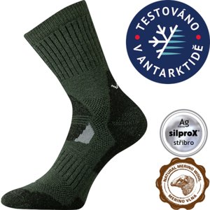 Turistické ponožky VOXX-MERINO Stabil CLIMAYARN-khaki