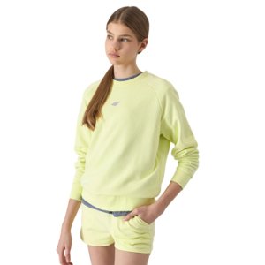 Dievčenská mikina 4F JUNIOR-SWEATSHIRT-4FJWSS24TSWSF0920-72S-LEMON