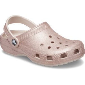 Dievčenské kroksy (rekreačná obuv) CROCS-Classic Glitter Clog K quartz glitter