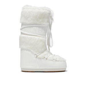 Dámske vysoké zimné topánky MOON BOOT-MB ICON FAUX FUR -A002 OPTICAL WHITE