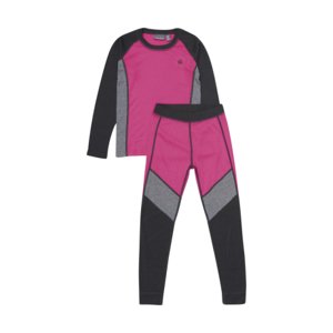 Dievčenské termoprádlo vrchný a spodný diel COLOR KIDS-Ski Underwear - Colorblock-741845.5381-Pink Glo