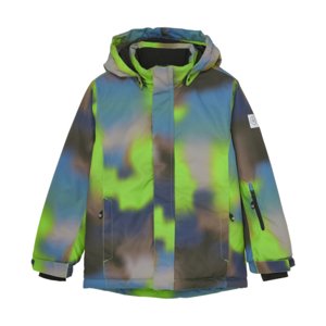 Chlapčenská lyžiarska bunda COLOR KIDS-Ski Jacket - AOP -741707.2144-Green Gecko