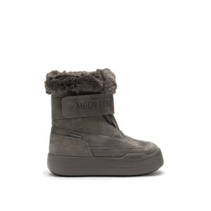 Juniorské vysoké zimné topánky MOON BOOT-MB JR PARK STRAP BOOT SUEDE-JR-H005 ANTHRACITE