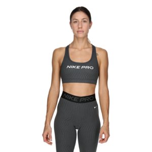 Dámska tréningová športová podprsenka NIKE PRO-W SWSH LGT SPT AOP BRA-FN4708-060-ANTHRACITE