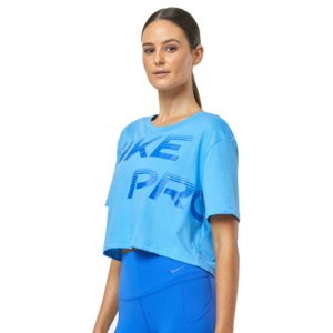 Dámske tréningové tričko s krátkym rukávom NIKE PRO-W GRX SS-FQ4985-412-UNIVERSITY BLUE