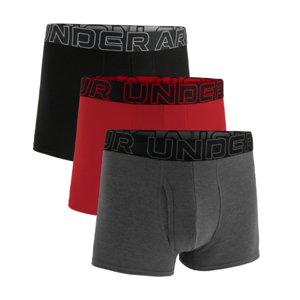 Pánske boxerky UNDER ARMOUR-3 PACK-UA PERFORMANCE COTTON- SOLID 3in-GREY