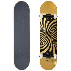 Skateboard ROCKET-Twisted Foil Gold 7.50 IN