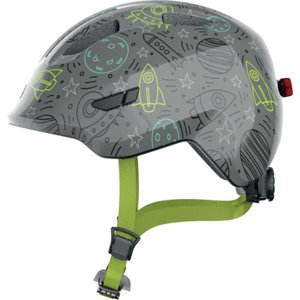 Juniorská cyklistická prilba ABUS-Smiley 3.0 LED grey space S
