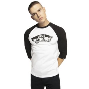 Pánske tričko s krátkym rukávom VANS-STYLE 76 RAGLAN-WHITE-BLACK