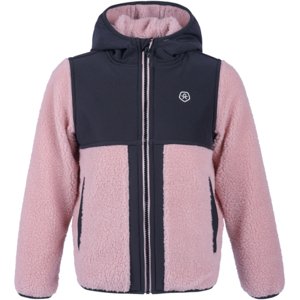 Dievčenská flisová mikina so zipsom COLOR KIDS-Teddy fleece jacket, zephyr