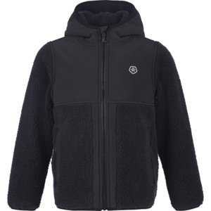 Chlapčenská flisová mikina so zipsom COLOR KIDS-Teddy fleece jacket, phantom