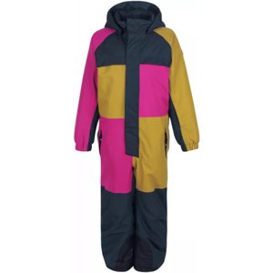 Dievčenský zimný overal COLOR KIDS-Coverall colorblock, AF 10.000, festival fuchsia