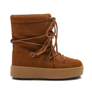 Dievčenské členkové zimné topánky MOON BOOT-JTRACK SUEDE, 001 cognac