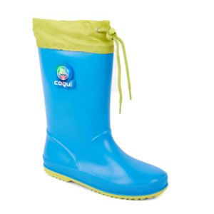 Chlapčenské gumáky COQUI-Rainy Collar sea blue/citrus flash