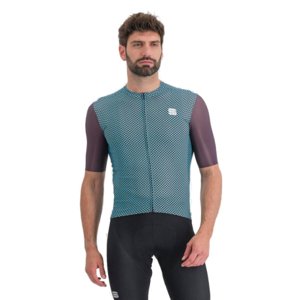 Pánsky cyklistický dres s krátkym rukávom SPORTFUL-Checkmate jersey, huckleberry blue radiance