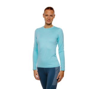 Dámske turistické tričko s dlhým rukávom EVERETT-TEECA Warm II blue melange