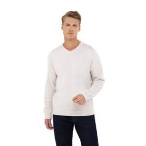 Pánsky sveter VOLCANO-S-STIG-101M-CREAM MEL