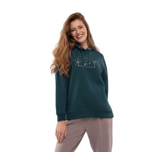 Dámska zateplená mikina s kapucňou VOLCANO-B-FUNDY-603-TURQUOISE