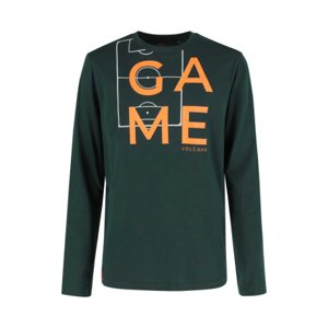 Chlapčenské tričko s dlhým rukávom VOLCANO-LONG L-MAG JUNIOR 302 GREEN DARK