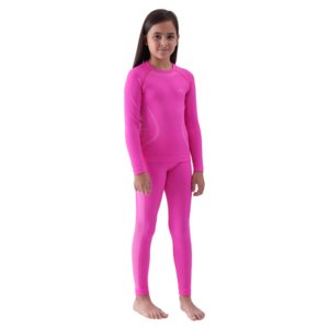 Dievčenské termoprádlo vrchný a spodný diel 4F JUNIOR-SEAMLESS UNDERWEAR-JWAW24USEAF150-55S-HOT PINK
