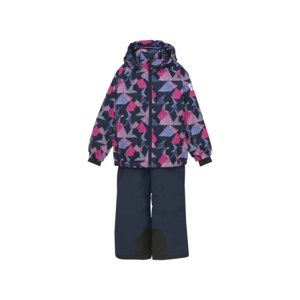 Dievčenské set lyžiarskej bundy s nohavicami COLOR KIDS-Ski Set - AOP -741741.5381-Pink Glo