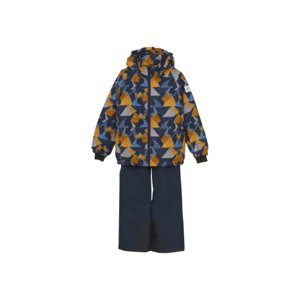 Juniorské set lyžiarskej bundy s nohavicami COLOR KIDS-Ski Set - AOP -741741.3520-Orange Pop