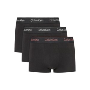 Pánske boxerky CALVIN KLEIN-3 PACK-LOW RISE TRUNK-B- SILVER, RED, SILVER LUREX LGS