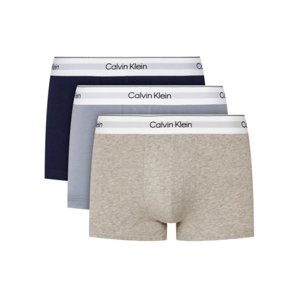 Pánske boxerky CALVIN KLEIN-3 PACK-LOW RISE TRUNK-NEW NAVY, TROPOSPHERE, GREY HEATHER