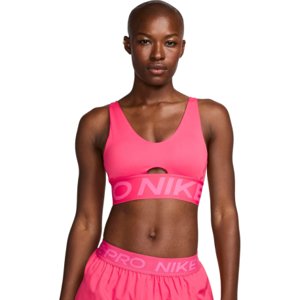 Dámska tréningová športová podprsenka NIKE PRO-W NP INDY PLUNGE BRA BOLD-629 ASTER PINK/PINKSICLE/WHITE