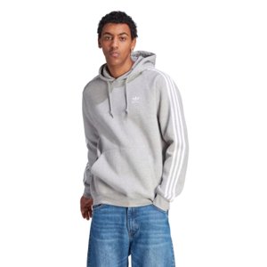 Pánska zateplená mikina s kapucňou ADIDAS ORIGINALS-3-stripes hoody-Grey