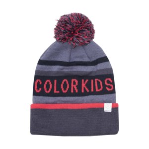 Detská zimná čiapka COLOR KIDS-Hat - Logo CK-6915-Graystone