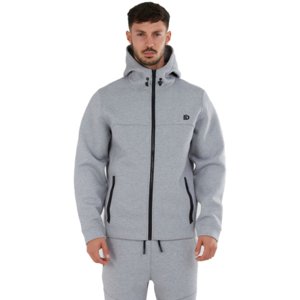 Pánska zateplená mikina s kapucňou FUNDANGO-Hamal Tech Hoodie-745-grey heather