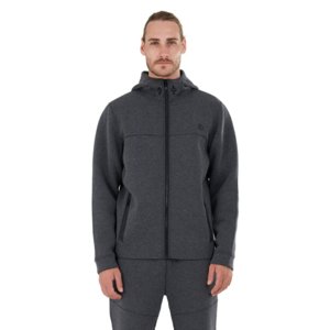 Pánska zateplená mikina s kapucňou FUNDANGO-Hamal Tech Hoodie-891-black heather