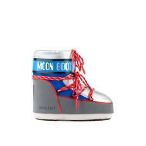 Nízke zimné topánky MOON BOOT-MB ICON LOW SPACE RACING-HF04 SILVER/BLUE/RED