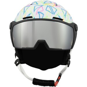Juniorská lyžiarska prilba so štítom BLIZZARD-Flash Visor junior ski helmet, white/multicolor