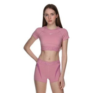 Dámske tréningové tričko s krátkym rukávom NIKE PRO-W NP DF SS CROP TOP TT GX-699-Pink