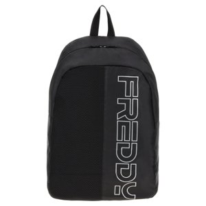 Dámsky batoh FREDDY-Black nylon backpack with maxi-logo-Black