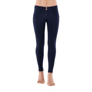 Dámske jeggings nohavice FREDDY-WR.UP® skinny push up organic cotton trousers with regular waist-Blue
