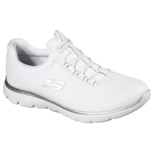 Dámska rekreačná obuv SKECHERS-Summits Slip-Ins W white/silver
