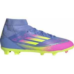 Chlapčenské futbalové kopačky outdoorové ADIDAS-F50 League Mid Jr FG/MG blue fusion/lucid lemon/lucid pink