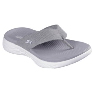 Dámske žabky (plážová obuv) SKECHERS-On The Go 600 Sunny W grey/white